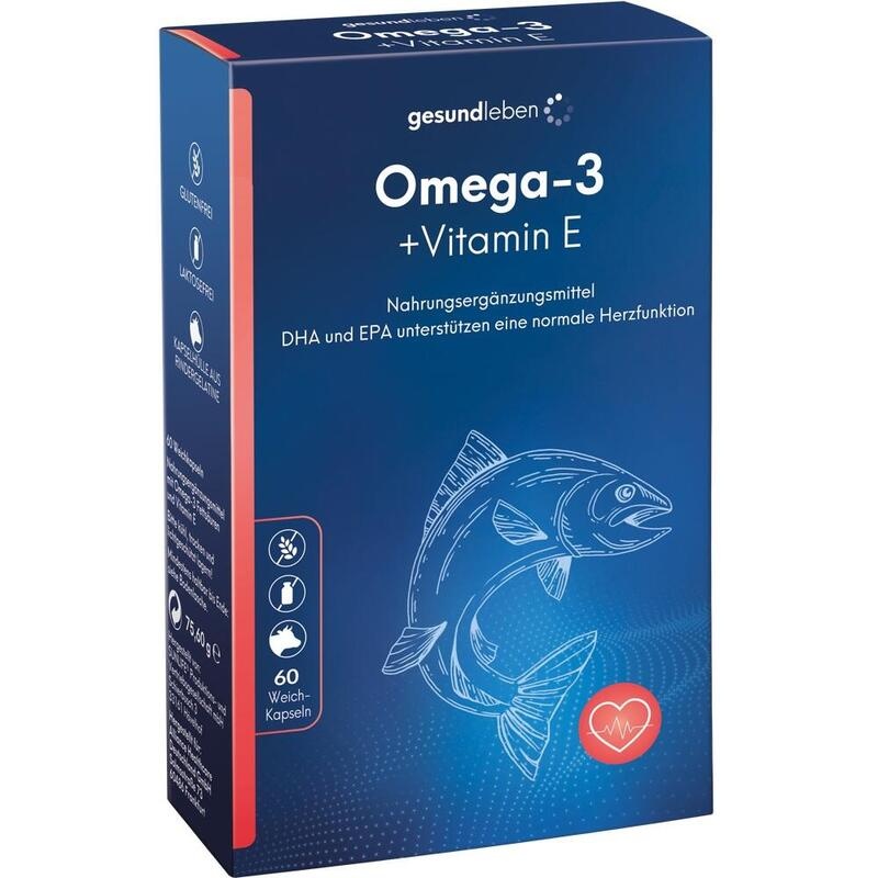 GESUND LEBEN Omega-3 1.000 mg Kapseln+Vitamin E
